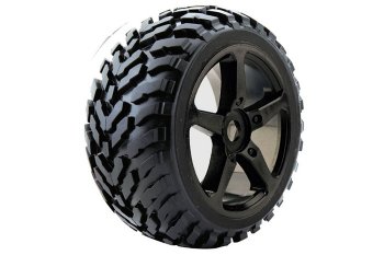 (image for) FASTRAX 1:8 TRUGGY ARROW MTD 5-SPOKE BK CHROME 0 OFFSET(PR)