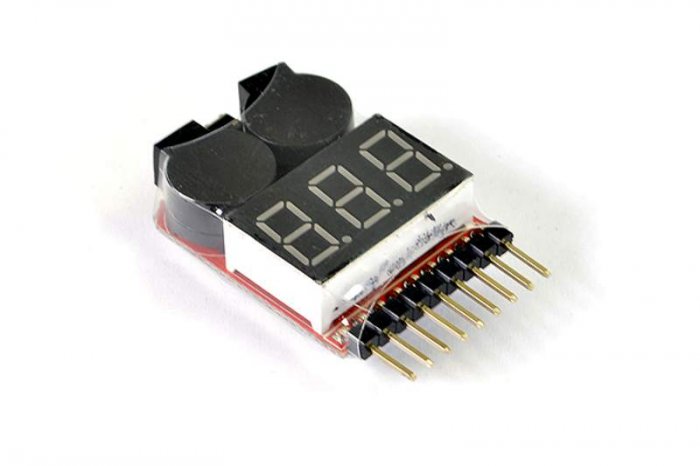 (image for) ETRONIX 1-8S LIPO BATTERY VOLTAGE METER W/ALARM