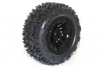 (image for) FTX Carnage Mounted Wheels/Tyres - Black (2)