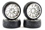 FASTRAX 1/10 STREET/TREAD TYRE STAR SPOKE GUN METAL WHEEL (image for) FASTRAX 1/10 STREET/TREAD TYRE STAR SPOKE GUN METAL WHEEL