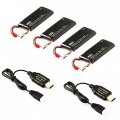 (image for) HUBSAN H502E/S BATTERY PACK (4XBATTERIES+2 USB CHARGER)