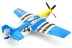 (image for) Volantex P-51D Mustang V2 Blue 4CH 400MM With Gyro RTF RC Plane