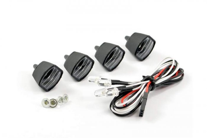 (image for) FASTRAX LIGHT SET W/LED,LENSES WIRE CONNECTOR 4PC - RECTANGLE