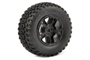 (image for) FASTRAX 1:10 SC ZIGZAG MOUNTED 5-SPOKE BLACK (SLASH RR/BLITZ)