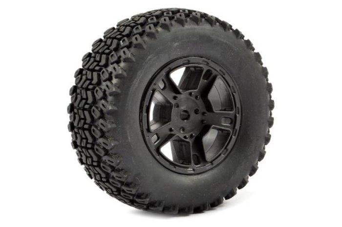 (image for) FASTRAX 1:10 SC ZIGZAG MOUNTED 5-SPOKE BLACK (SLASH RR/BLITZ)