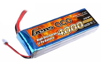 (image for) Gens ace 4000mAh 7.4V 25C 2S1P Lipo Battery Pack