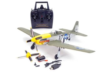 (image for) RC Plane P-51D Mustang Green 4CH 500MM Brushless With Gyro RTF