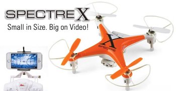 (image for) Spectre X Drone, WiFi Enabled FPV Camera w/Smartphone holder