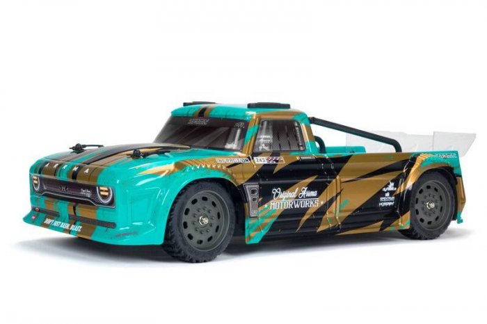 (image for) Arrma 1/8 infraction 4X4 Mega Resto-Mod RC Truck RTR, Teal/Bron