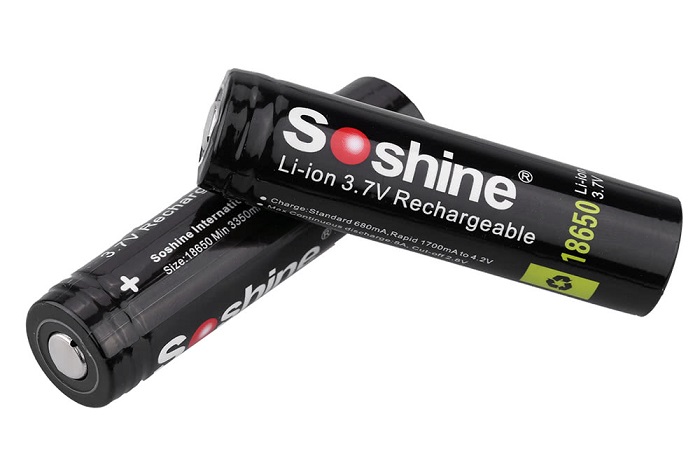 Soshine 2pcs 18650 3.7V 3400mAh Rechargeable Li-ion Lithium Batt - Πατήστε στην εικόνα για να κλείσει