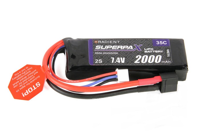 LiPo 2S 2000mAh 7.4V 35C HCT - Πατήστε στην εικόνα για να κλείσει