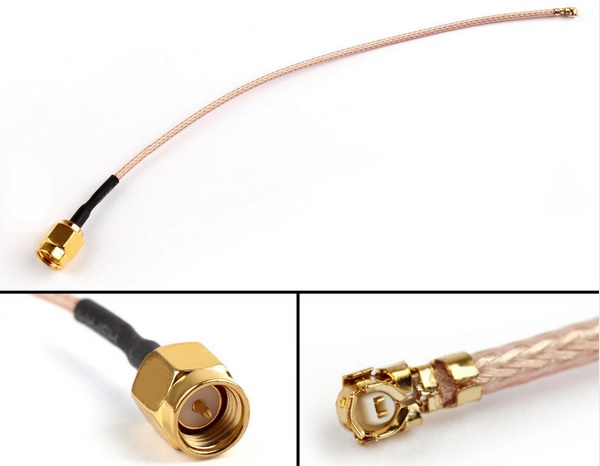 DIY 10cm SMA to U.FL IPX IPEX Pigtail Antenna Extension Adapter