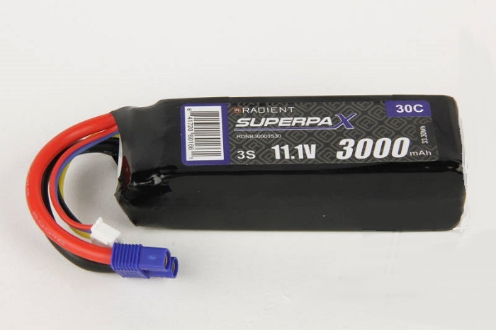 LiPo 3S 3000mAh 11.1V 30C EC3 - Πατήστε στην εικόνα για να κλείσει