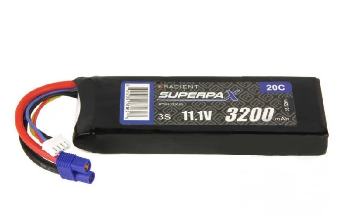 LiPo 3S 3200mAh 11.1V 20C EC3 - Πατήστε στην εικόνα για να κλείσει