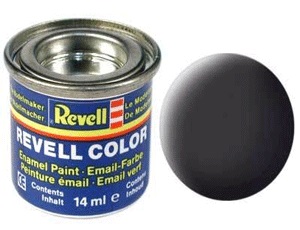 Revell 14ml 06 Enamel Matt Tar Black Paint - Click Image to Close