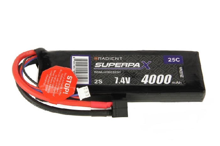 LiPo 2S 4000mAh 7.4V 25C HCT - Πατήστε στην εικόνα για να κλείσει