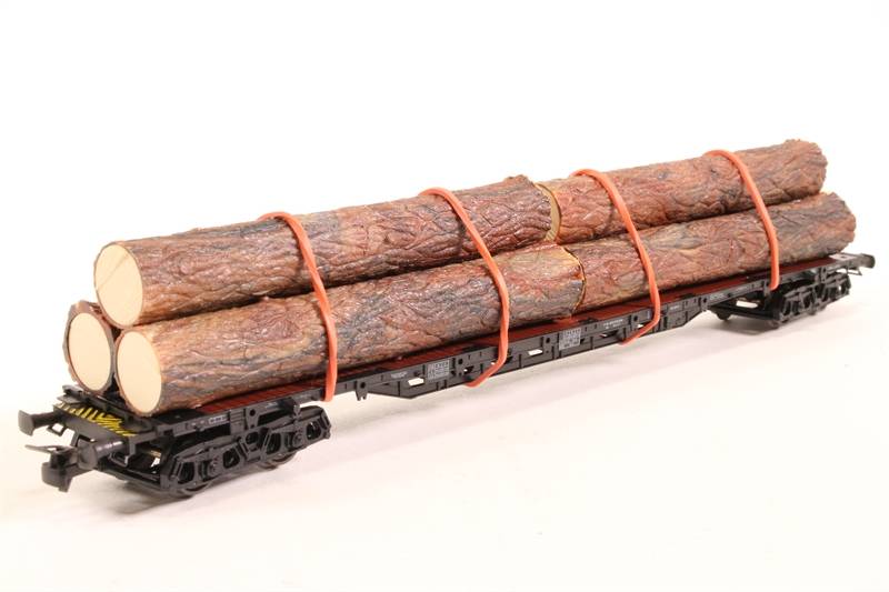 Roco 4360 HO Gauge Bolster Wagon with Timber Load - Used model