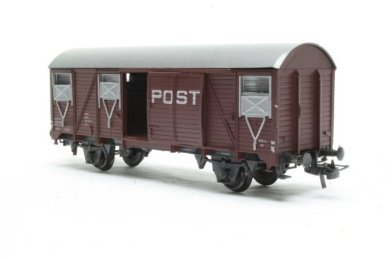 Roco 4373 Ho Ns Covered Post Wagon Gs 2 Axles Brown - Used model