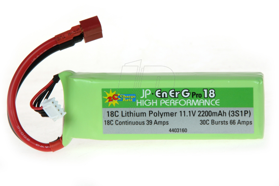 LIPO BATTERY - ENERG-PRO 18C LIPO 2200 (3S1P) 2C CHARGE (XH)