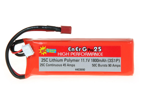 ENERG-PRO 25C LIPO 1800 (3S1P) 5C CHARGE (XH)