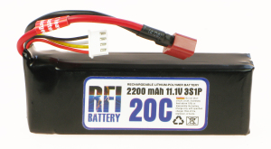 RFI 2200mah 20C 11.1V (3S1P) 6C CHARGE (XH) Lipo Batteries