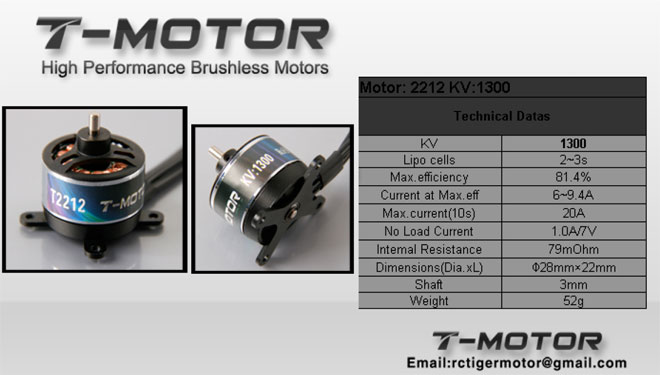 TIGER T2212 40g BRUSHLESS MOTOR