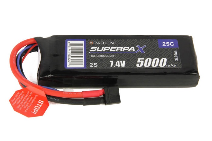 LiPo 2S 5000mAh 7.4V 25C HCT