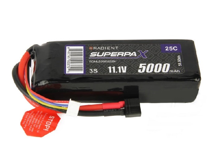 LiPo 3S 5000mAh 11.1V 25C HCT - Click Image to Close