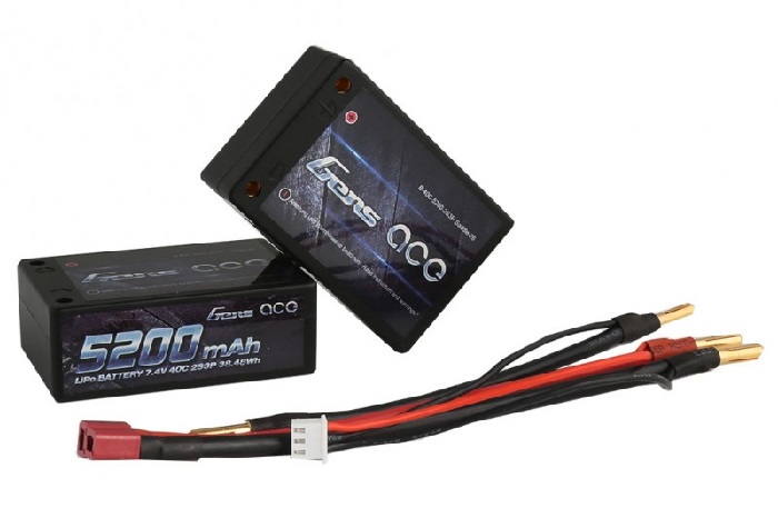 Gens ace 5200mAh 7.4V 40C 2S3P Saddle Lipo Battery (EFRA approve