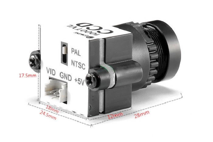 Eachine 1000TVL 1/3 CCD 110 Degree 2.8mm Lens Wide Voltage 5-20V - Click Image to Close