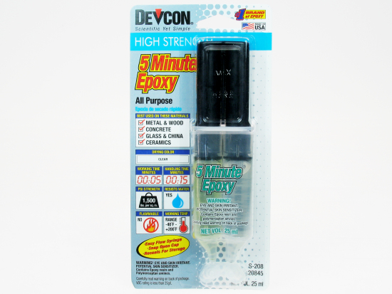 DEVCON 5-MIN EPOXY SYRINGE 25ml S-208 (Εποξικές Κόλλες) - Πατήστε στην εικόνα για να κλείσει
