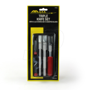 3 KNIFE SET & 10 BLADES 58382 - TOOLS