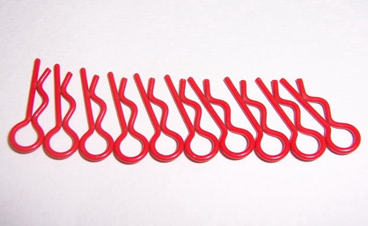 Small-ring Body Clips 10PCS RED