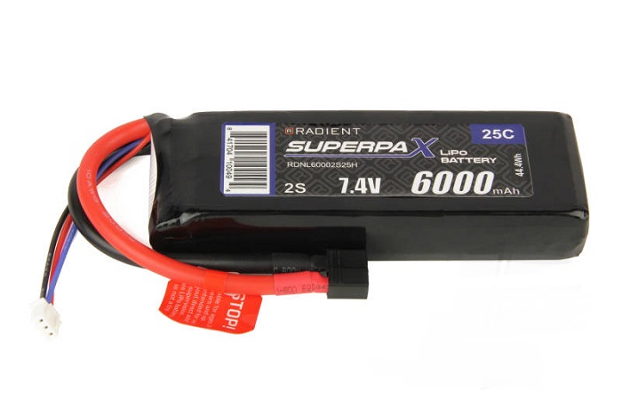 LiPo 2S 6000mAh 7.4V Battery 25C HCT - Πατήστε στην εικόνα για να κλείσει