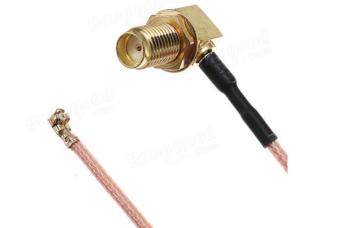 1PCS L Type 90 Degree SMA Female to Ipex Adapter Extend Cable Co
