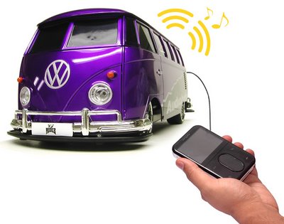 VW Samba Van with speaker/connector for MP3 player - Click Image to Close