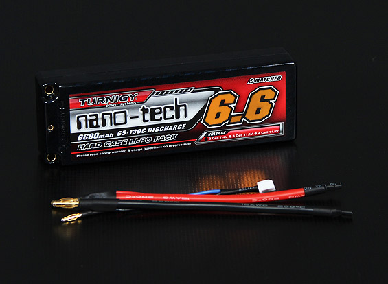 Turnigy nano-tech LiPo Battery, 6600mah 2S2P 65~130C Hardcase