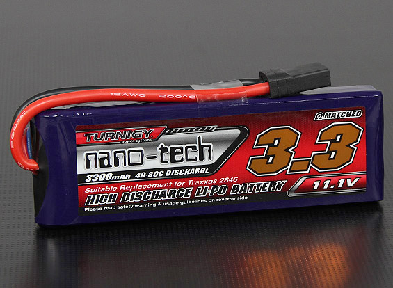 Turnigy nano-tech 3300mah 3S 40~80C Lipo Pack