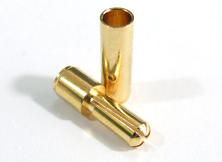 Gold Plated Spring Connector 3.5mm (1 pair - Male/Female) - Πατήστε στην εικόνα για να κλείσει