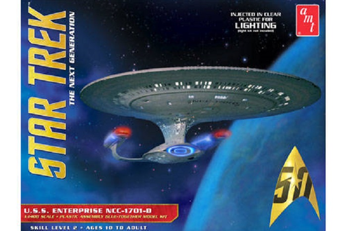 1:1400 Star Trek U.S.S. Enterprise 1701-D (Clear Edition) - Click Image to Close