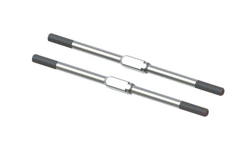 Arrma Steel Turnbuckle, M4x95mm Silver (2): EXB