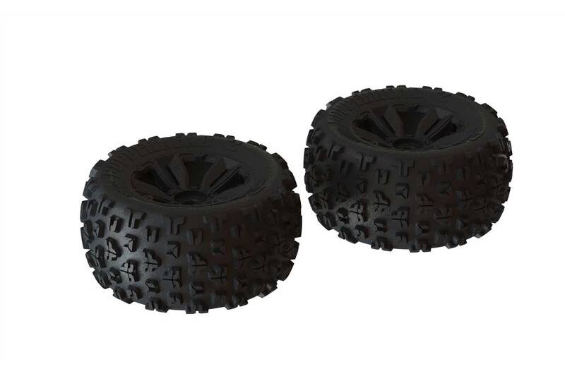 1/8 dBoots Copperhead2 MT Front/Rear 3.8 Pre-Mounted Tires, 17mm - Click Image to Close