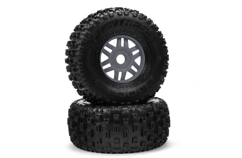 1/8 dBoots Fortress Front/Rear 2.4/3.3 Pre-Mounted Tires, 17mm - Click Image to Close