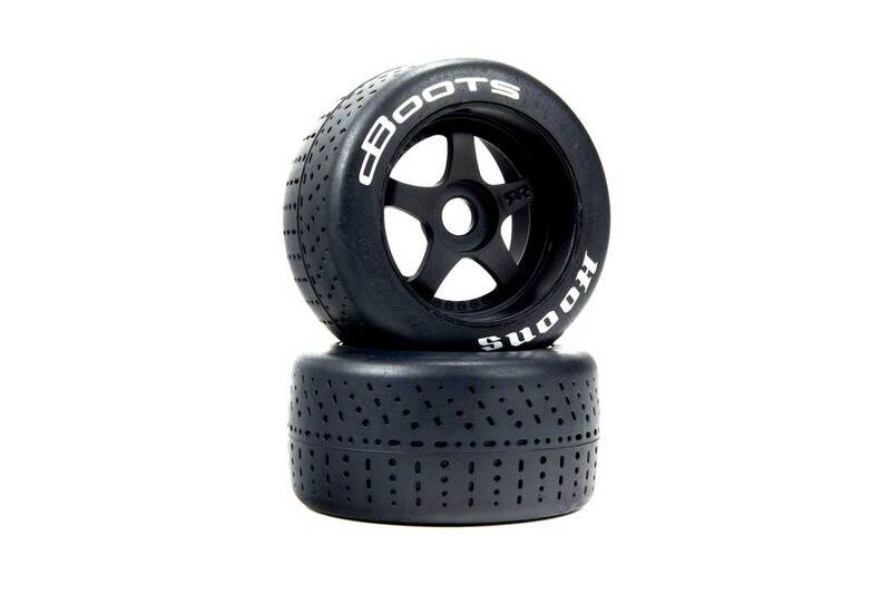 1/7 dBoots Hoons Rear 107 White Pre-Mounted Belted Tires, 17mm - Πατήστε στην εικόνα για να κλείσει