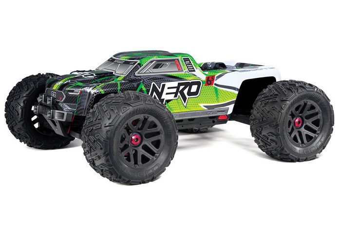 ARRMA NERO 6S BLX 4WD 1/8 MONSTER TRUCK RTR BLUE GREEN - Click Image to Close