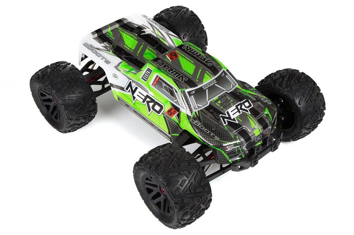 ARRMA NERO 6S BLX 4WD 1/8 MONSTER TRUCK RTR BLUE GREEN - Click Image to Close