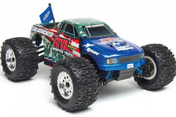 Team Associated Rival Mini Monster Truck RTR 1:18 Scale 4WD Elec - Click Image to Close