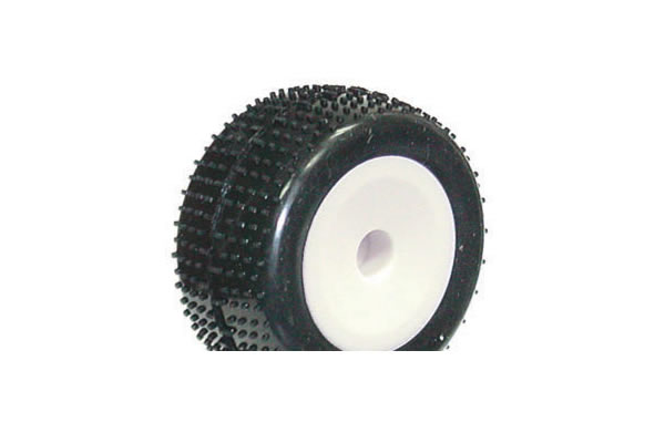 Team Associated RC18T Tyres and Wheels, Mounted, White Wheels - Πατήστε στην εικόνα για να κλείσει