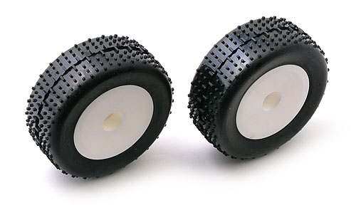 RC18B WHEEL/TYRE/INSERT MOUNTED NARROW DISH WHITE - Πατήστε στην εικόνα για να κλείσει