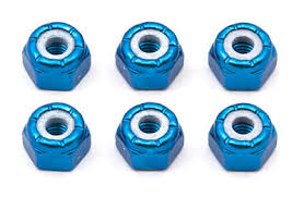 Associated AS6943 Blue Wheel nuts 8-32 Imperial (6)